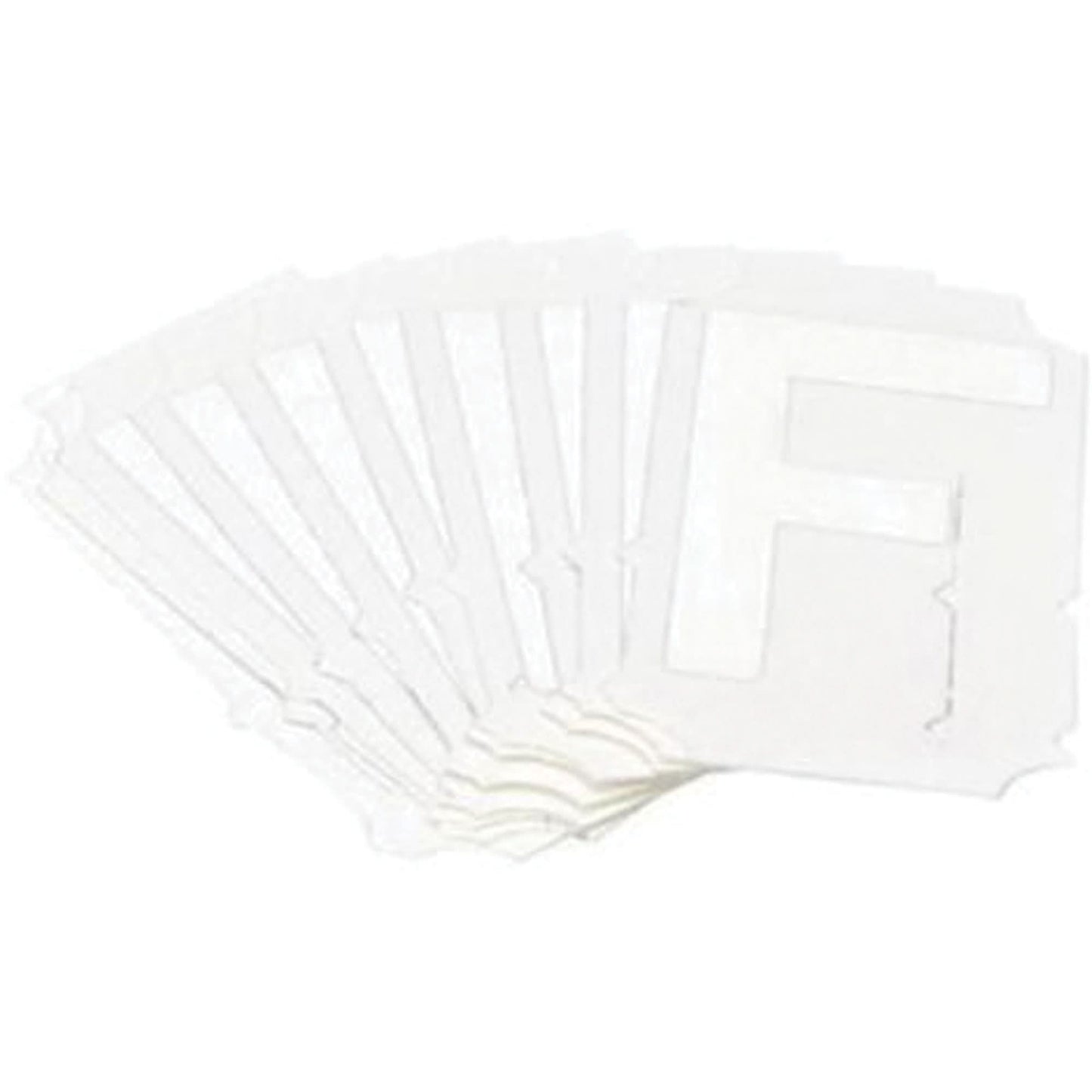 Quick-Align® Individual Gothic Number and Letter Labels, F, 3" H, White