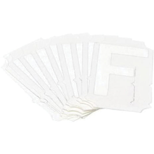 Quick-Align® Individual Gothic Number and Letter Labels, F, 3" H, White
