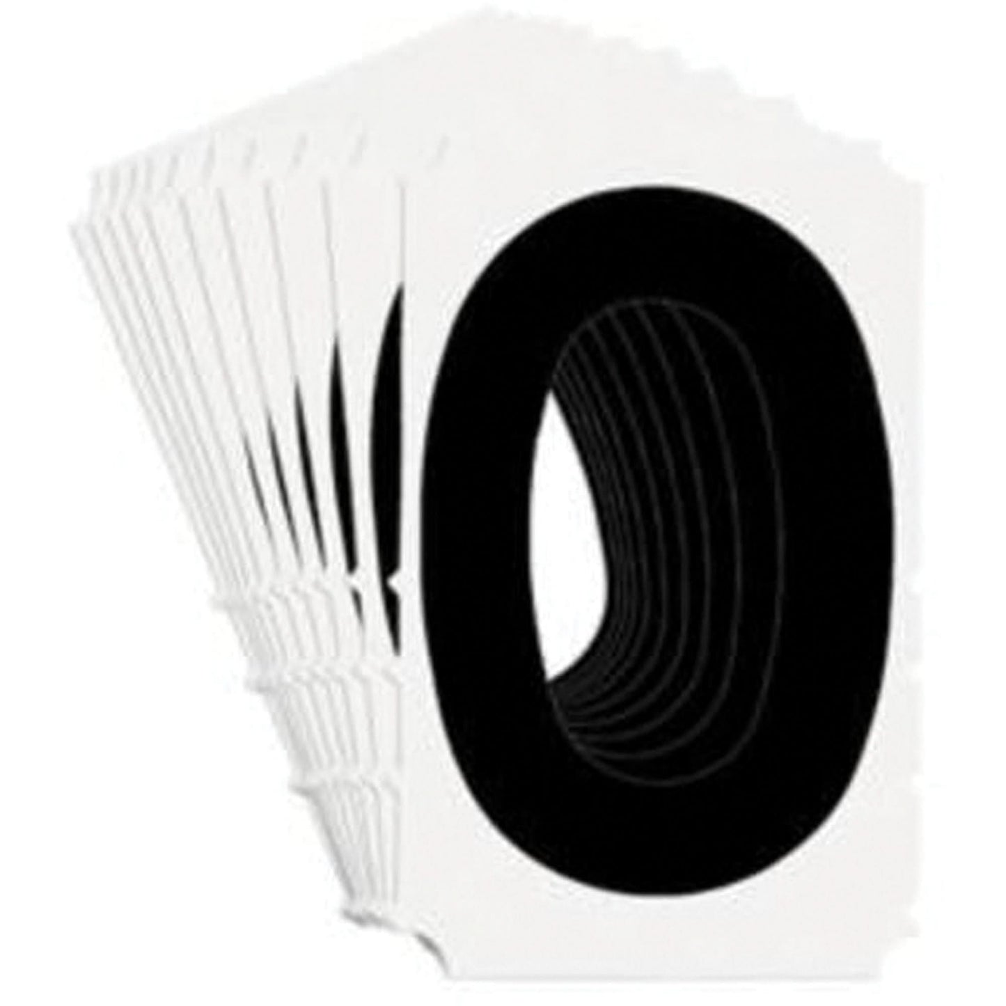 Quick-Align® Individual Gothic Number and Letter Labels, 0, 4" H, Black