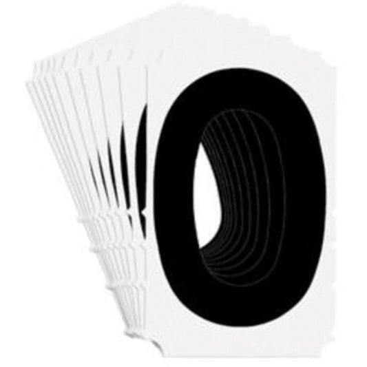 Quick-Align® Individual Gothic Number and Letter Labels, 0, 4" H, Black