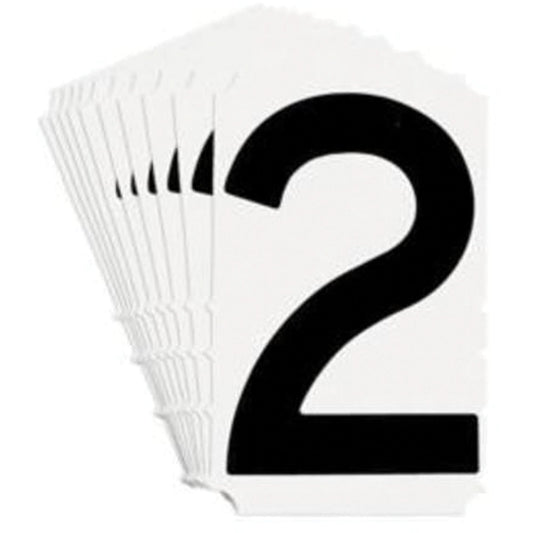 Quick-Align® Individual Gothic Number and Letter Labels, 2, 4" H, Black
