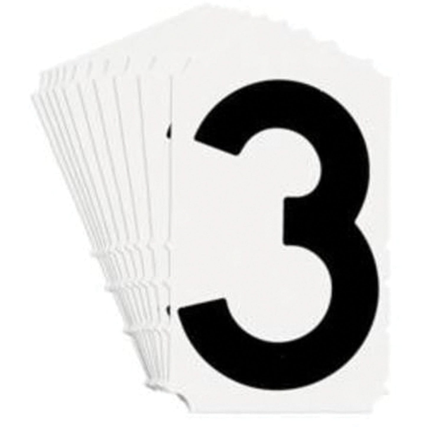 Quick-Align® Individual Gothic Number and Letter Labels, 3, 4" H, Black