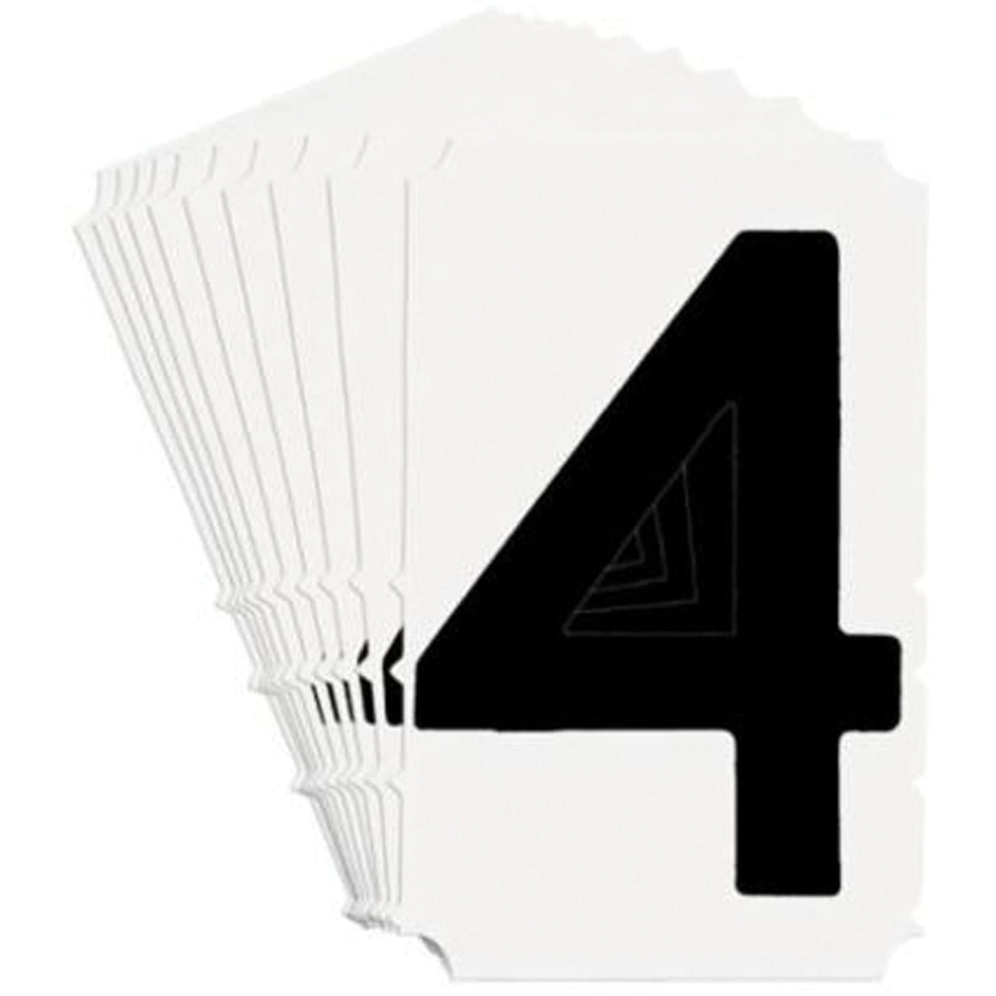 Quick-Align® Individual Gothic Number and Letter Labels, 4, 4" H, Black