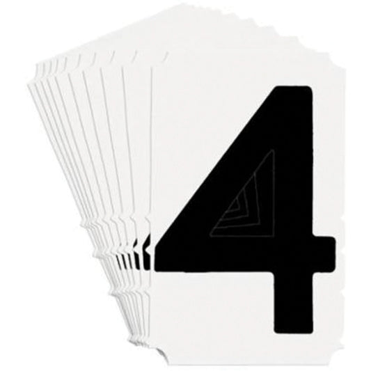 Quick-Align® Individual Gothic Number and Letter Labels, 4, 4" H, Black