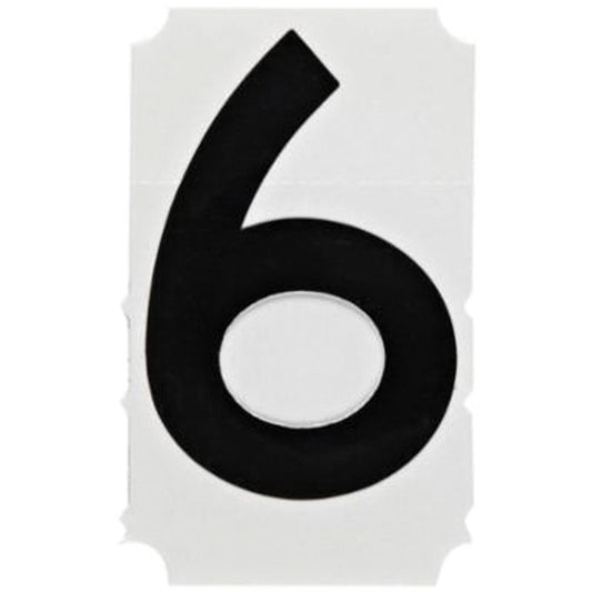 Quick-Align® Chiffres et lettres gothiques individuels, 6, 4" H, Noir
