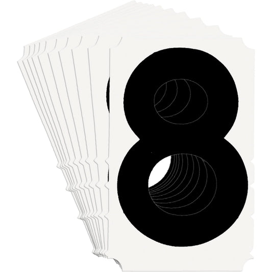Étiquettes individuelles numérotées et lettrées gothiques Quick-Align®, 8, 4" H, noires