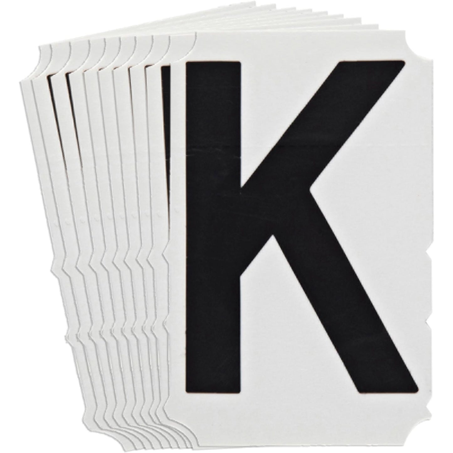 Quick-Align®Étiquettes individuelles chiffres et lettres gothiques, K, 10,16 cm H, noir
