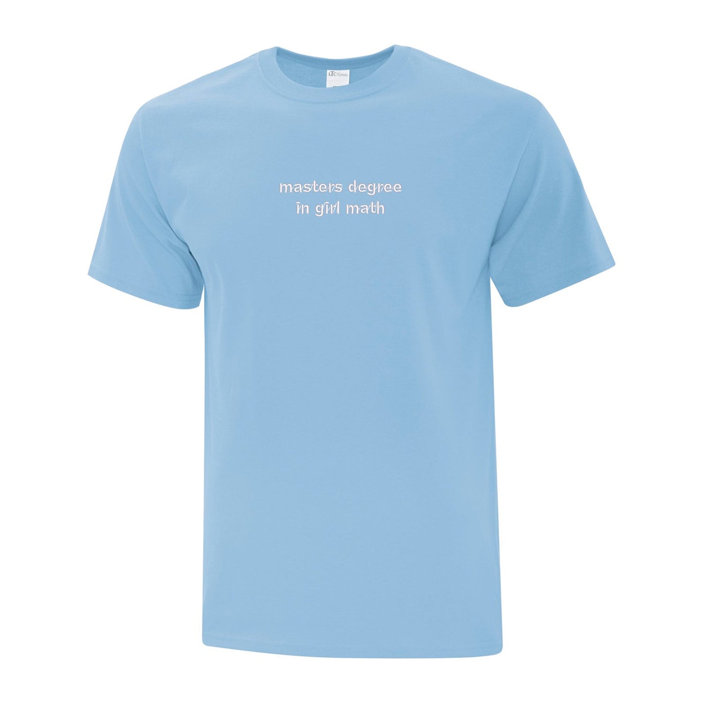 T-shirt brodé "Masters Degree In Girl Math"