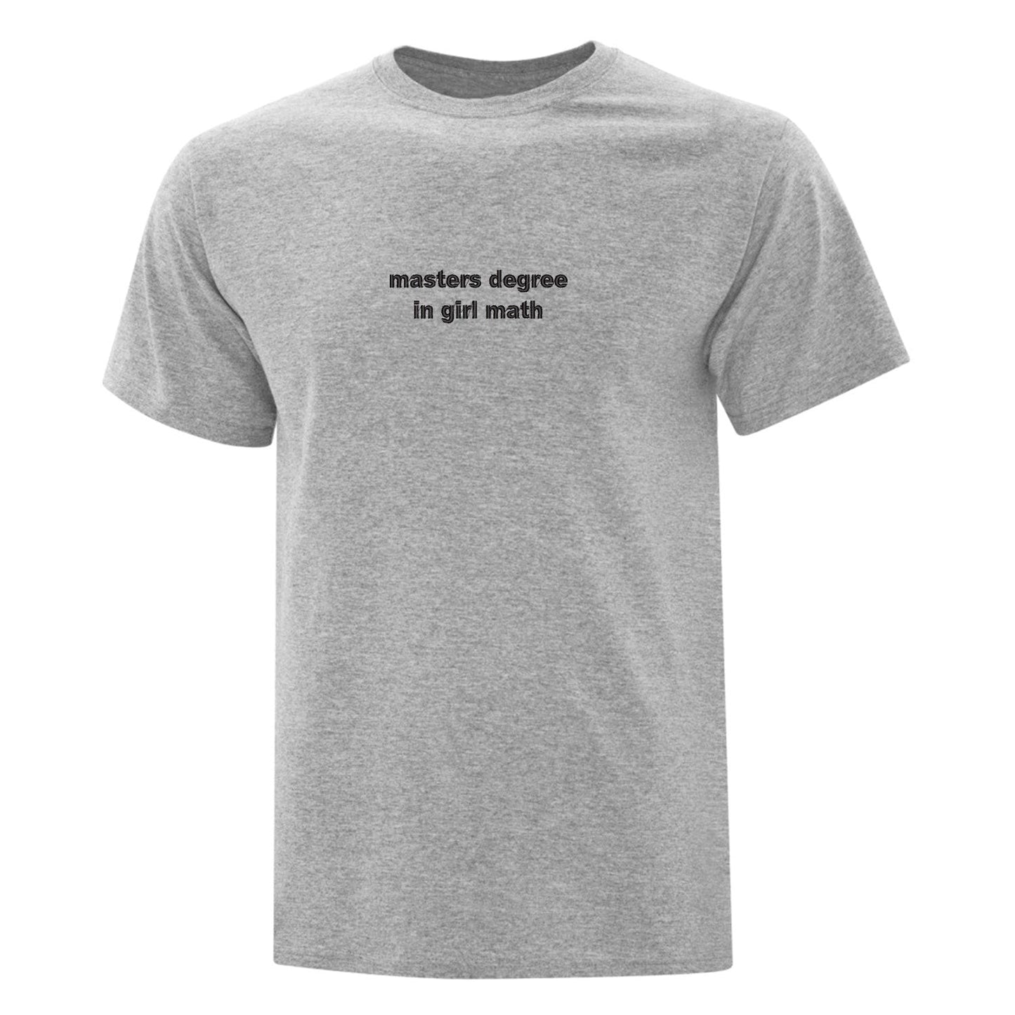 T-shirt brodé "Masters Degree In Girl Math"