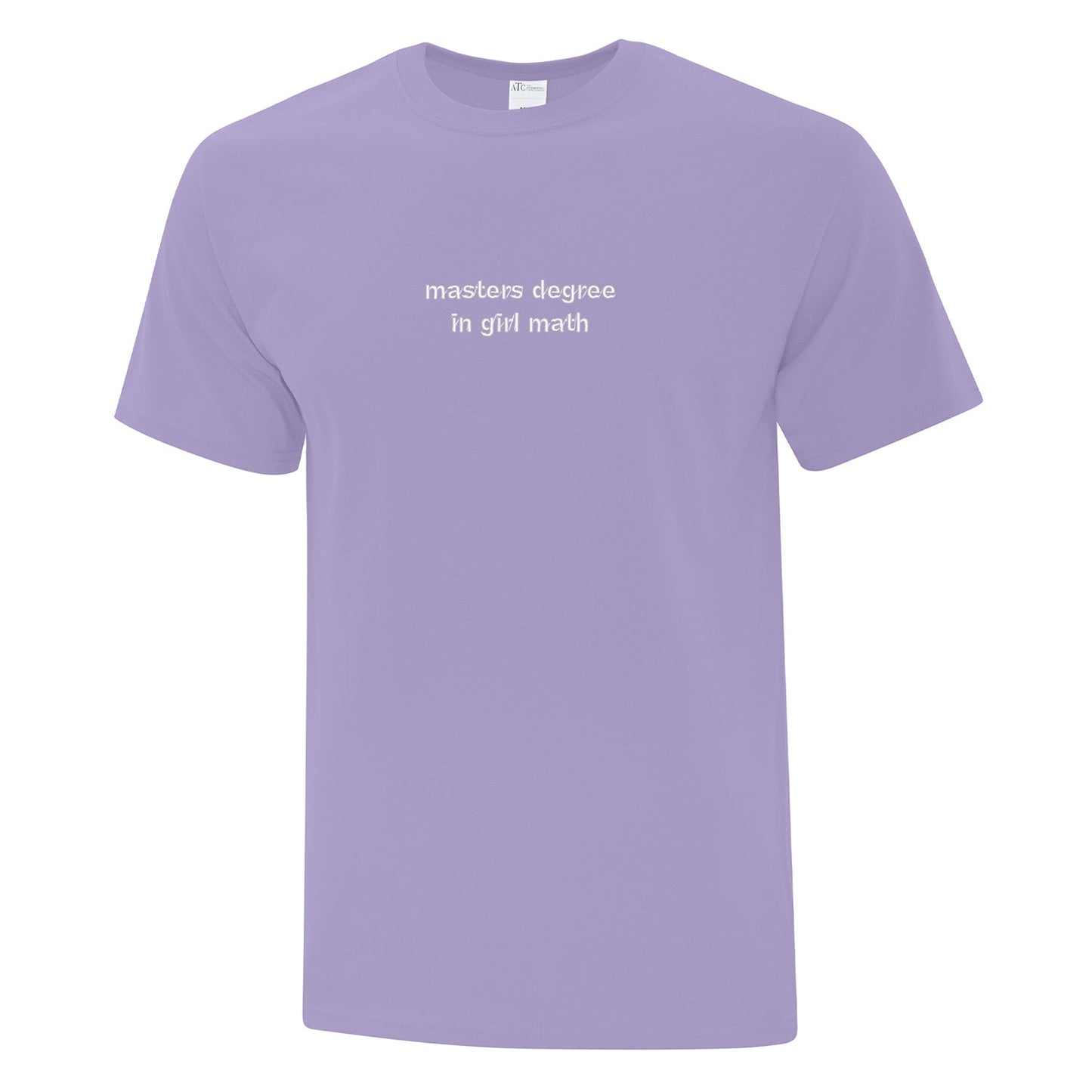 T-shirt brodé "Masters Degree In Girl Math"