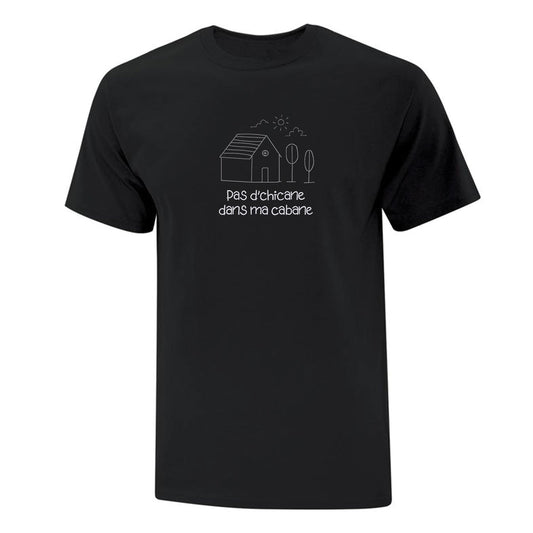 Embroidered "No fighting in my cabin" T-shirt