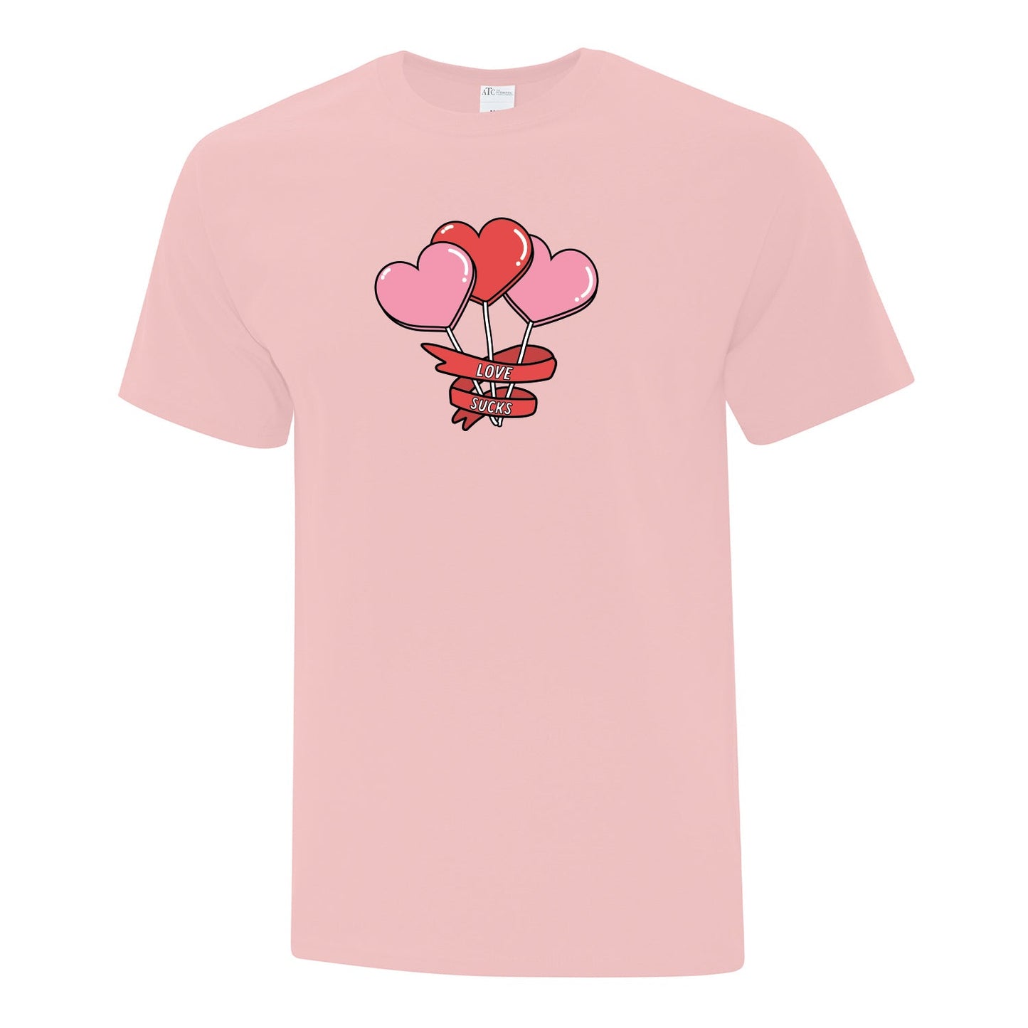 T-shirt "Love Sucks" imprimé