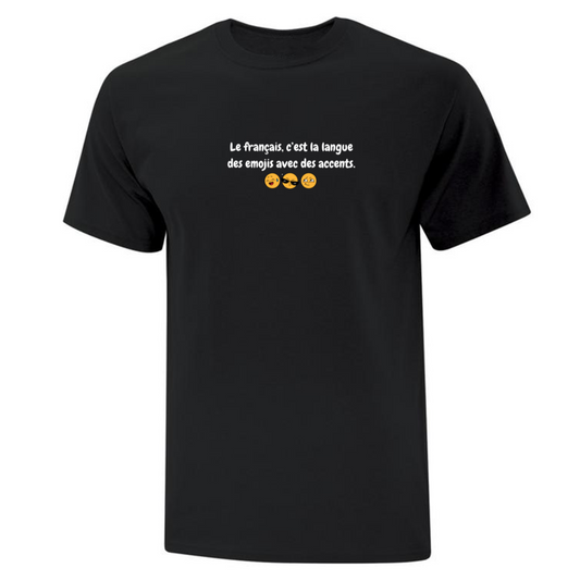 T-shirt Langue des emojis brodée