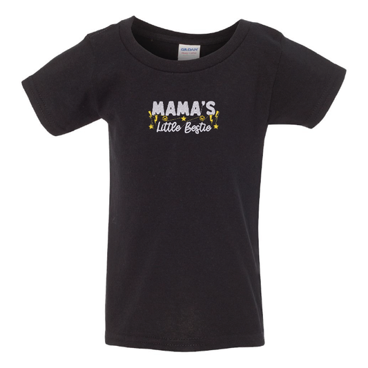 Embroidered "Mama's Little Bestie" T-shirt for toddlers