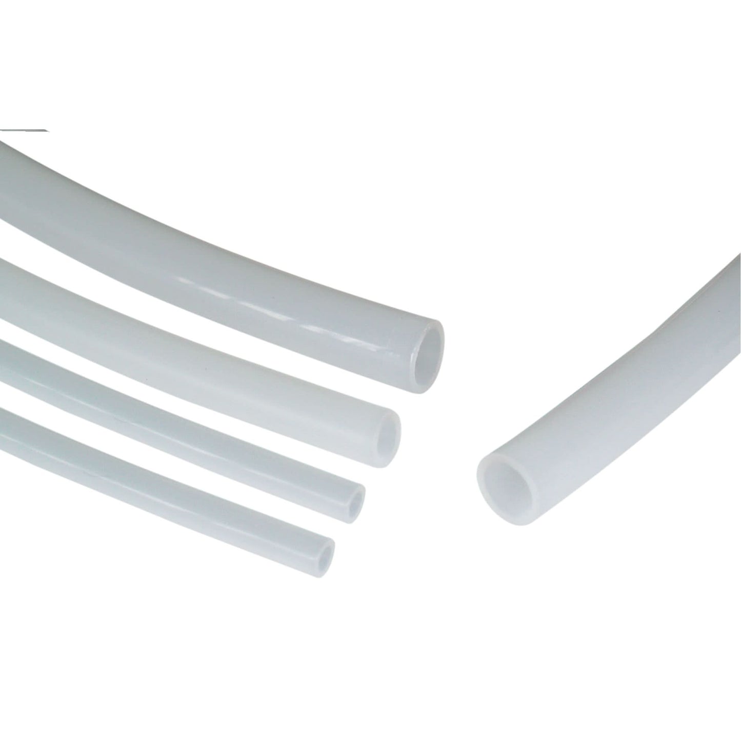 Tubing, Air, 0.375" OD x 100' L, Polyethylene, Translucent White, 125 PSI @ 20°C