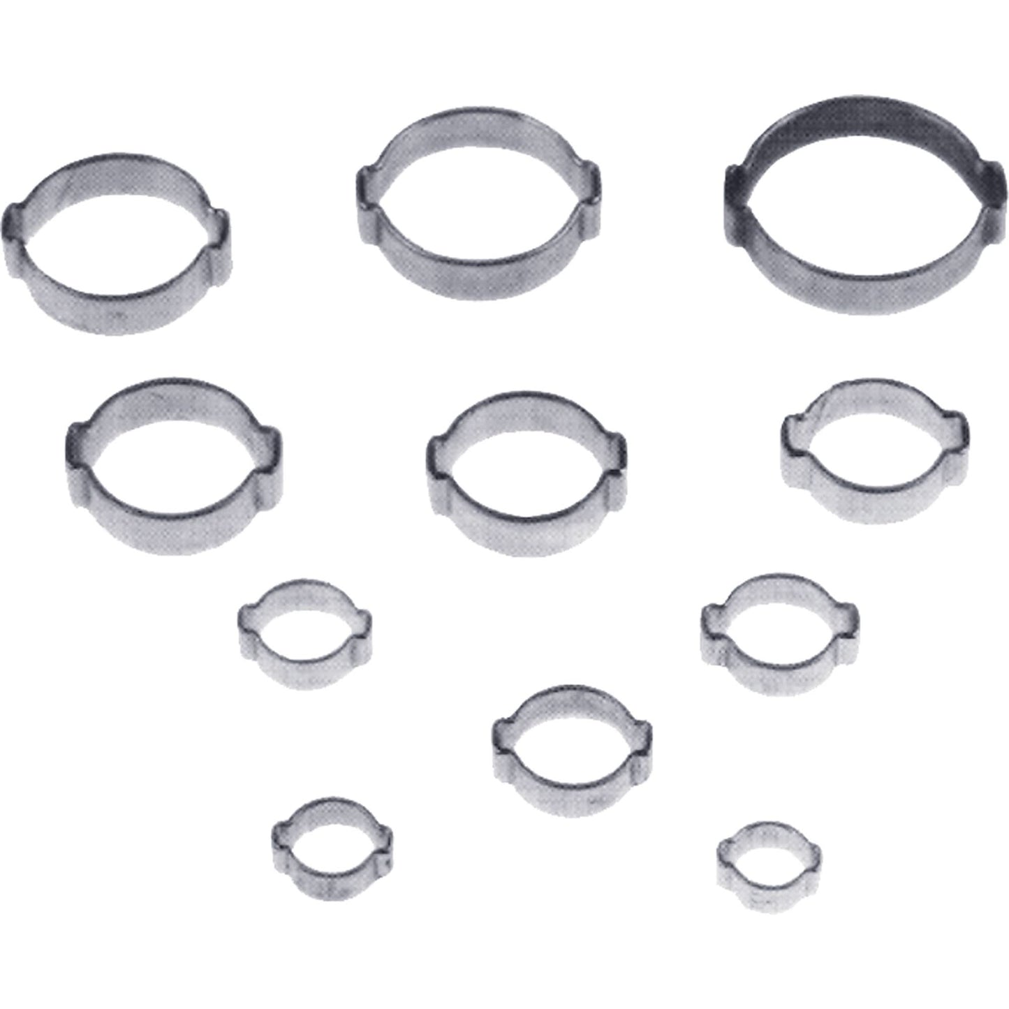 2-Ear Clamps, Max Dia. 3/5"