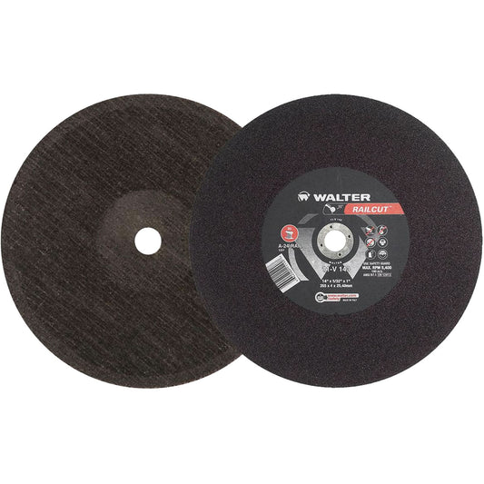 Disque à tronçonner RailCut™ II, 14 po x 5/32 po, alésage 1 po, type 1, oxyde d'aluminium, 5 400 tr/min