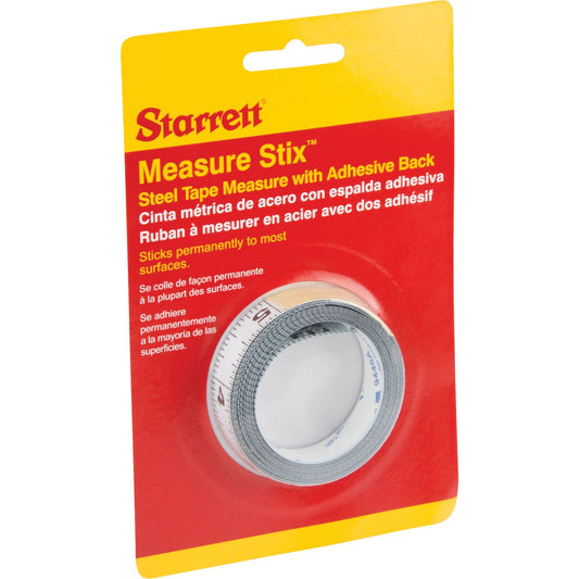 Measure Stix™ Steel Measuring Tape with Adhesive Backing, 1/2" x 6', in/ft. Graduations