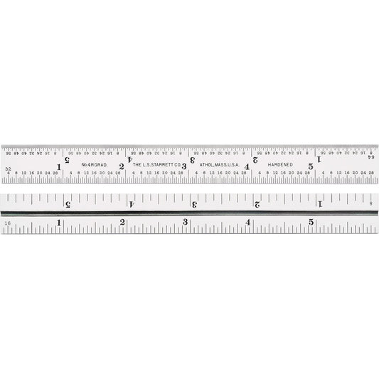 Junior Combination Squares, 6" L, 8/100" Graduations, Steel, Satin