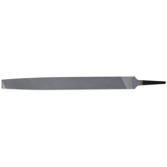 Single Cut File with Red Handle, Flat, 10", Bastard