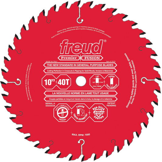 Lames de scie à usage général Premier Fusion, 10 po, 40 dents, pour bois