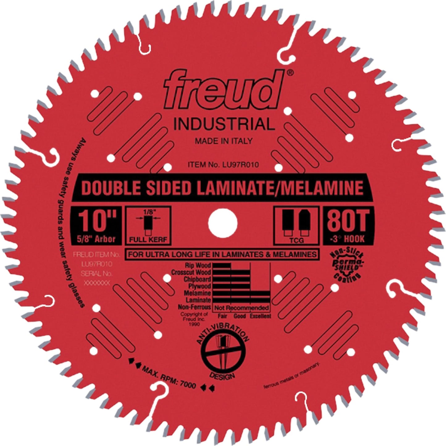 Double-Sided Melamine Saw Blades, 8", 64 Teeth, Laminate Use