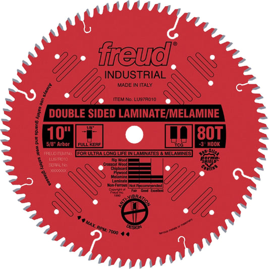 Double-Sided Melamine Saw Blades, 12", 96 Teeth, Laminate Use