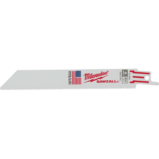 Sawzall® Reciprocating Saw Blades, Bi-Metal, 24 TPI, 6" L x 3/4" W