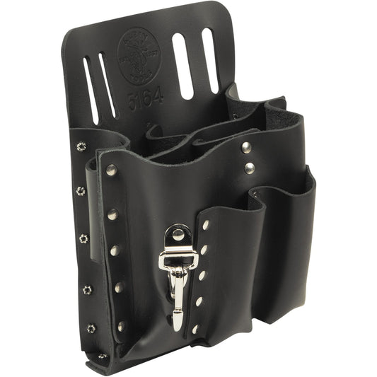 Tool Pouch, Multiple Tool Holder, Leather, 8 Pockets