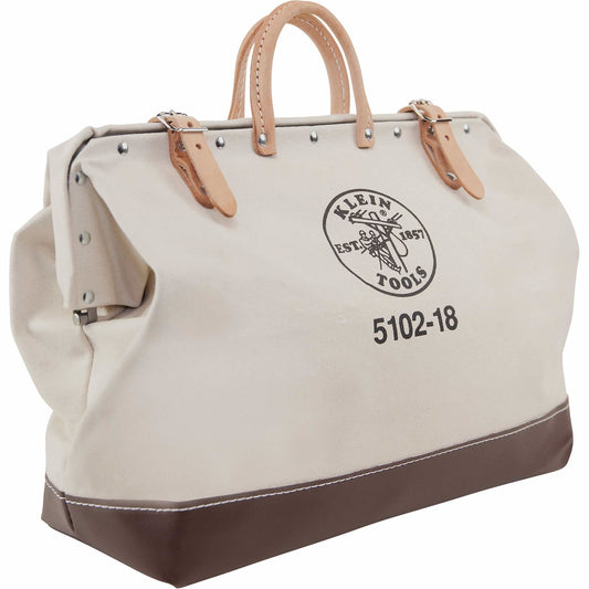 Heavy-Duty 18" Tool Bag, Canvas, 1 Pockets, Beige