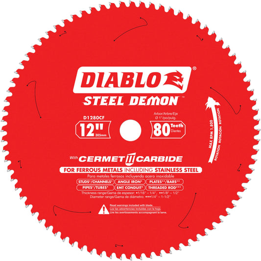 Lame de scie circulaire, 12 po, 80 dents, pour le métal