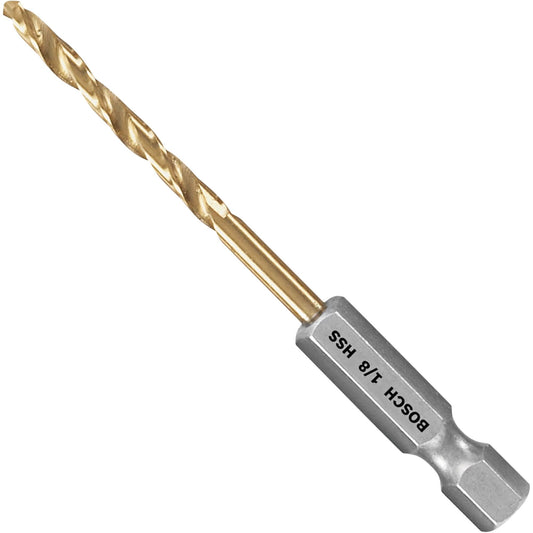 Impact Tough™ Drill Bit, High Speed Steel, 1-3/4" Flute, 135° Point