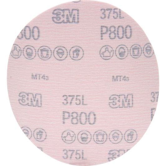 Hookit™ 375L Film Disc, 6" Dia., P800 Grit, Aluminum Oxide
