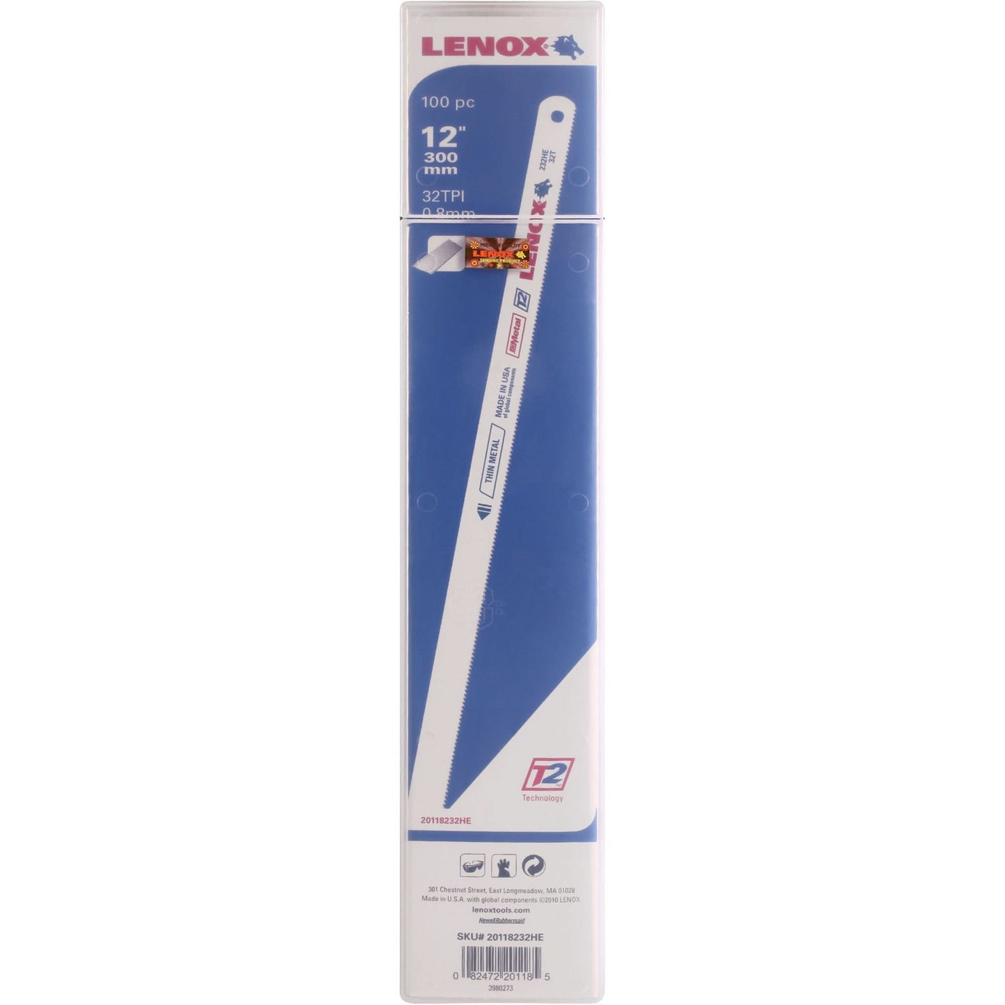 Hacksaw Blades, Bi-Metal, 12" L, 32 TPI