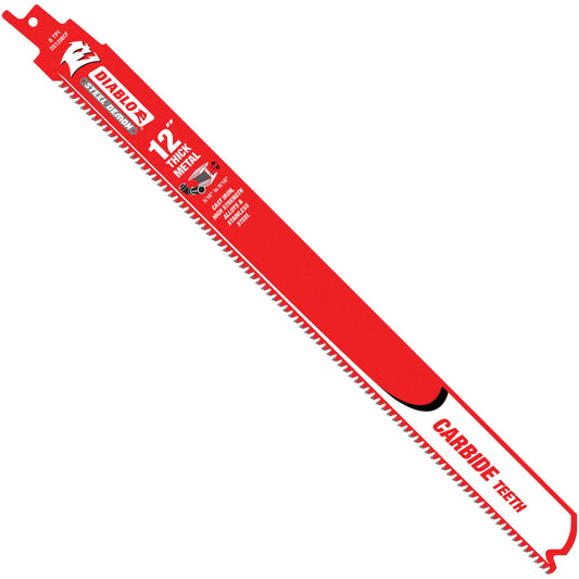 Lame de scie sabre épaisse en carbure, 8 DDP, 12" L x 1" l