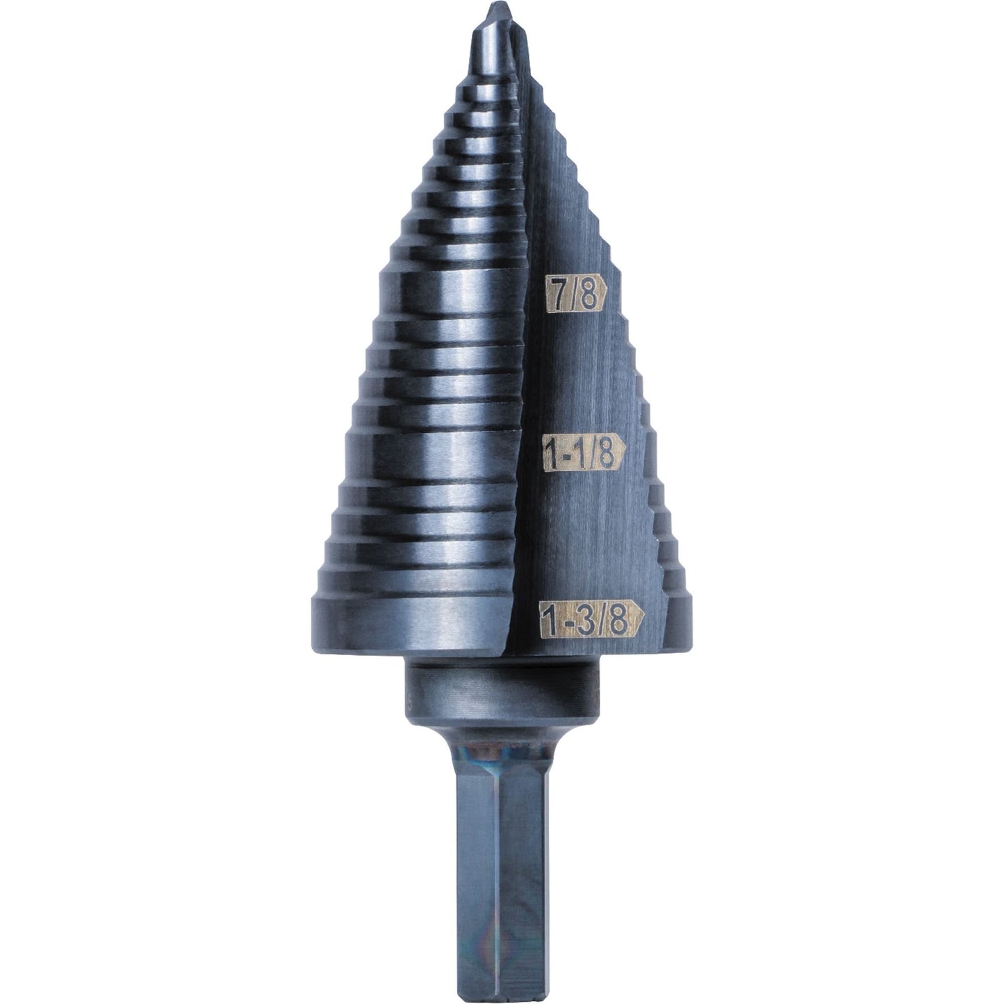 3-Step Drill Bit, 7/8" - 1-3/8" , High Speed Steel