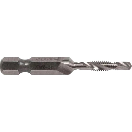 Drill/Tap Bit, #8, High Speed Steel