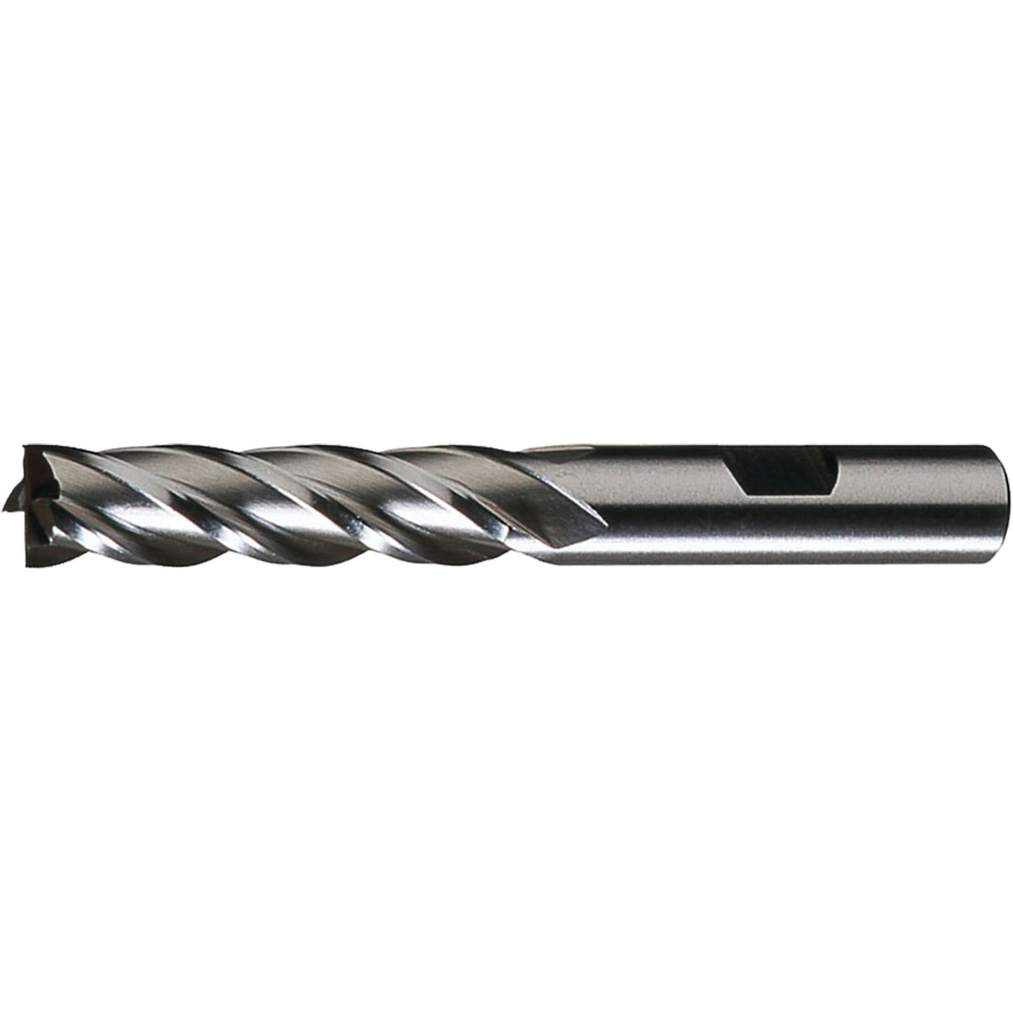 HG-4C Square Finishing End Mill, 1" Dia., 4-1/8" L, 4 Flutes, 3/4" Shank, High Speed Steel