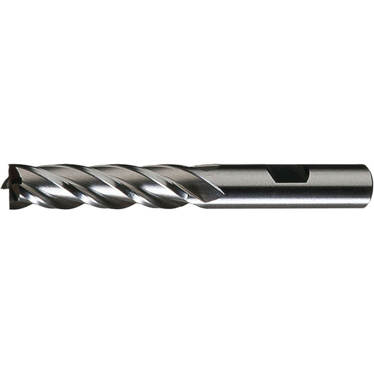 HG-4C Square Finishing End Mill, 1" Dia., 4-1/8" L, 4 Flutes, 3/4" Shank, High Speed Steel