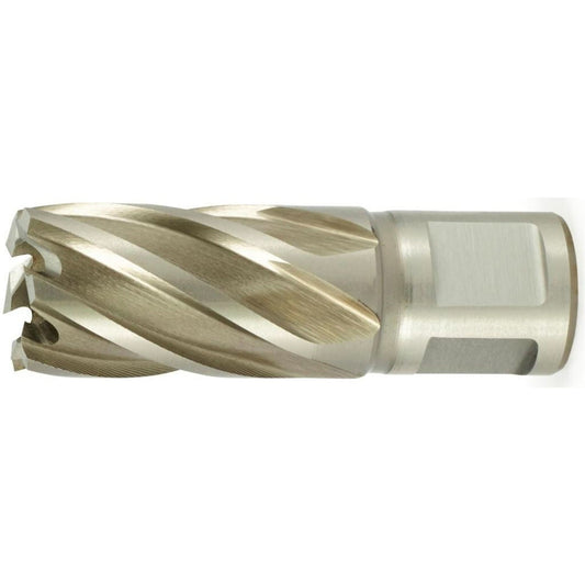 Fraise annulaire courte 4500, diamètre 9/16", acier rapide, profondeur de coupe 1", queue 3/4"