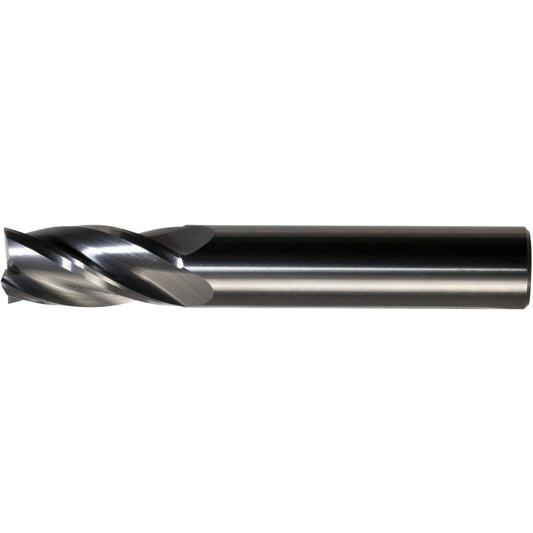 CEM-SE-4 Square Nose Single End General Purpose End Mill, 1/2" Dia., 3" L, 4 Flutes, 1/2" Shank, Carbide