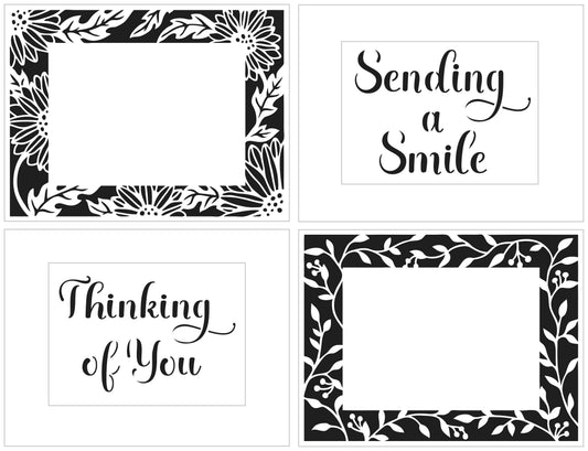 The Crafters Workshop A2 Sunflowers Vines Frames