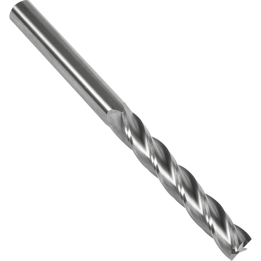 S137 30° Extra Long Square End Mill, 3/8" Dia., 4" L, 4 Flutes, 3/8" Shank, Carbide