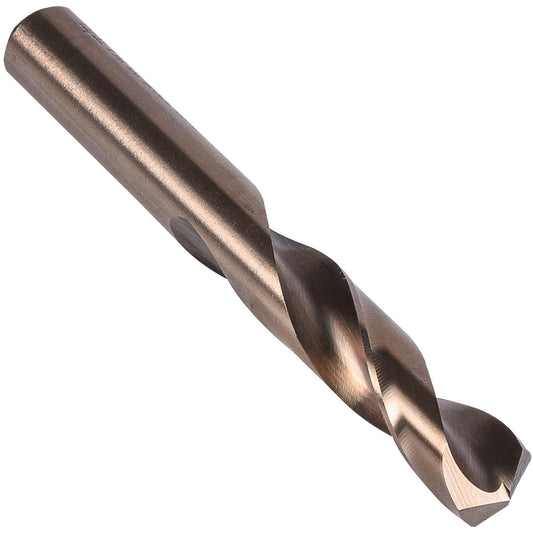 Heavy-Duty Stub Length Drill Bit, 33/64", High Speed Cobalt, 2-3/8" Flute, 135° Point