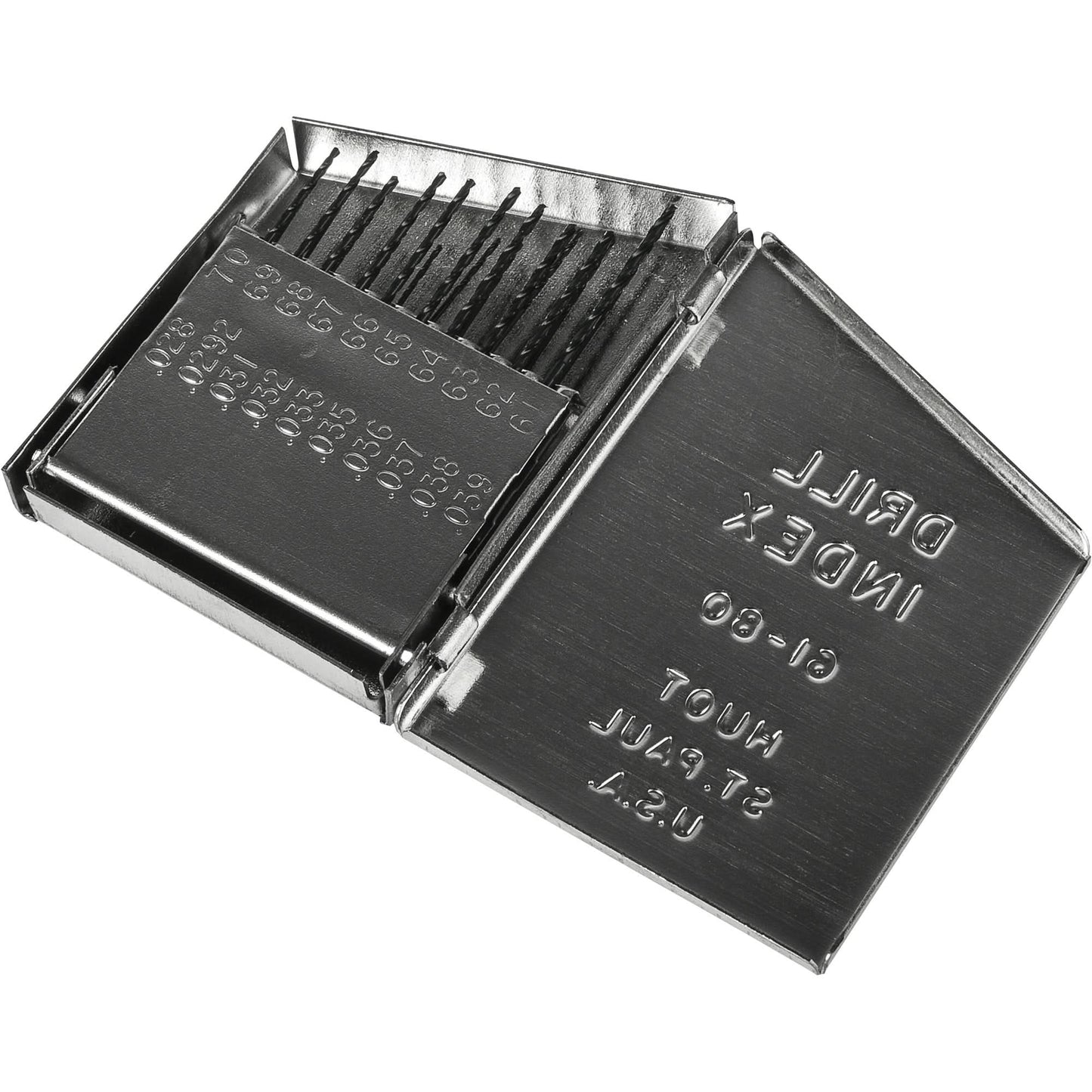 Jobber Length Drill Bit Set, 20 Pieces, High Speed Steel