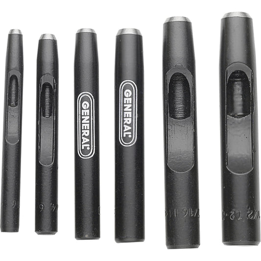 Hollow Steel Punch Set, 6 Pieces
