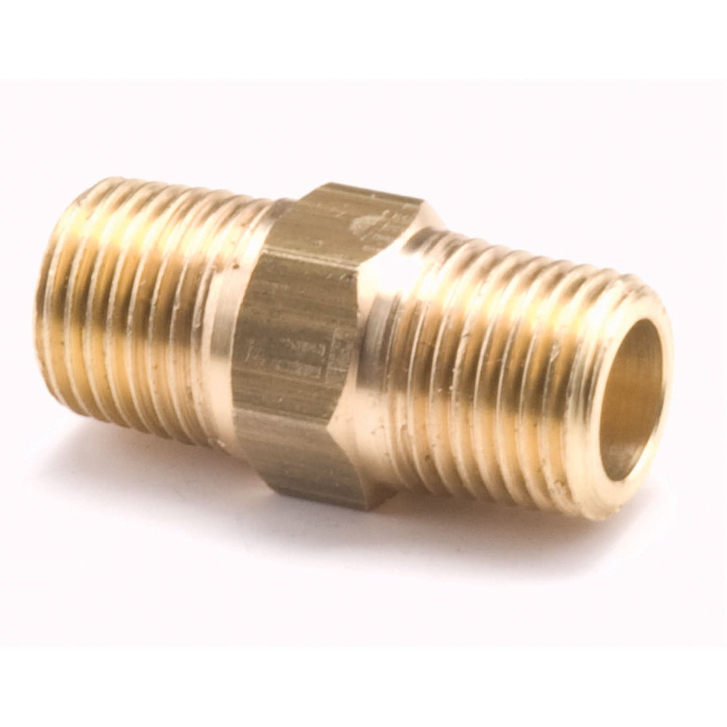 Hex Pipe Nipples, Brass, 3/8", Standard