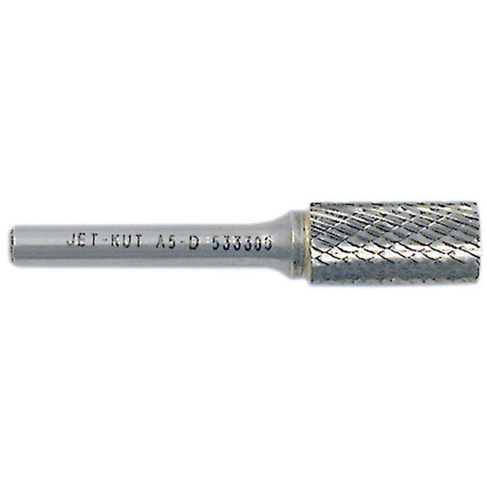JET-KUT® Cylindrical Shape Burr, 1/2" Dia., 1/4" Shank, 1" Depth of Cut