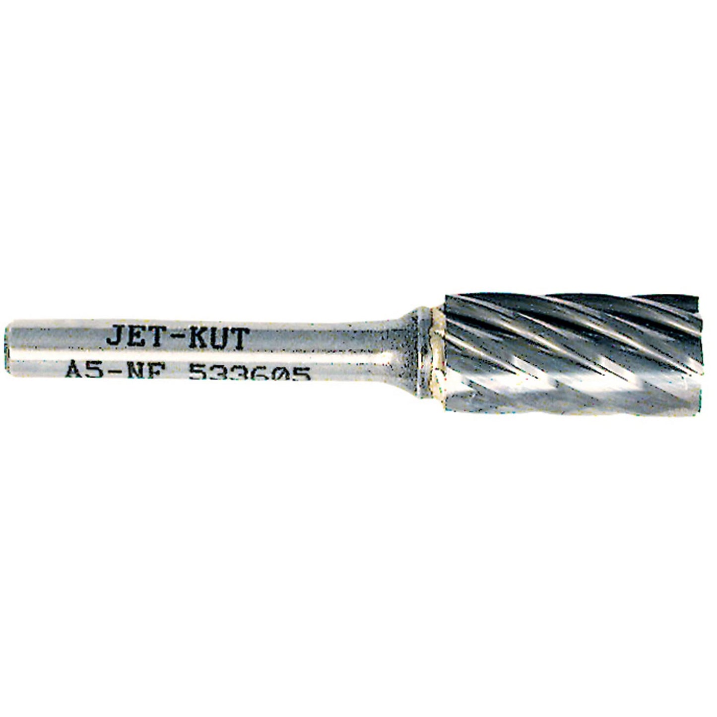 A5-NF JET-KUT® Cylindrical Shape Bur for Aluminum/Non-ferrous Materials, 1/2" Dia., 1/4" Shank