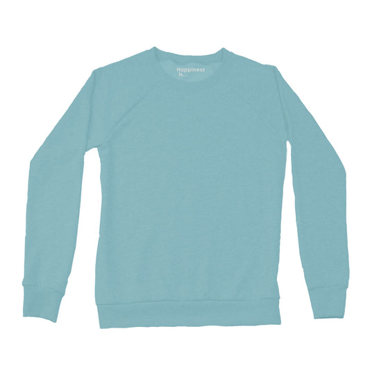 Women's Plain Crew Sweatshirt, Teal